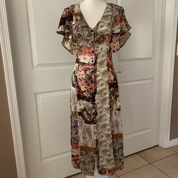 ZARA DENIM midi dress - Picture 5 of 16